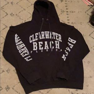 Black hooded sweatshirt